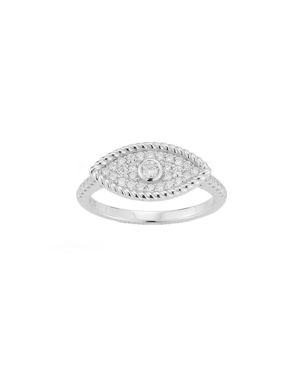 Glaze Jewelry White Cz Evil Eye Ring