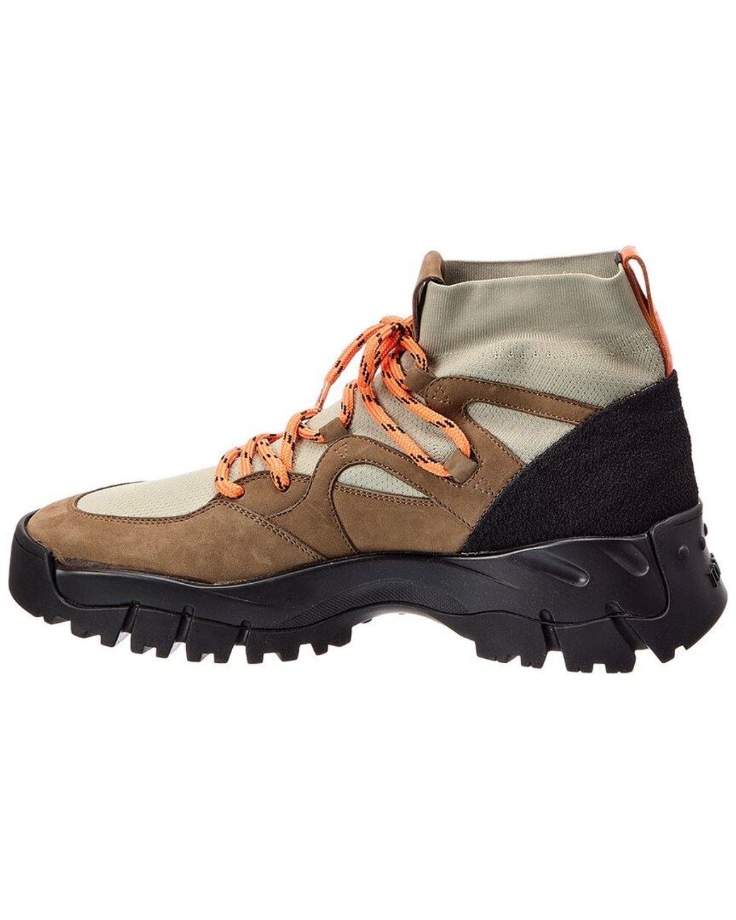 Tod's Brown Knit & Leather Boot for men
