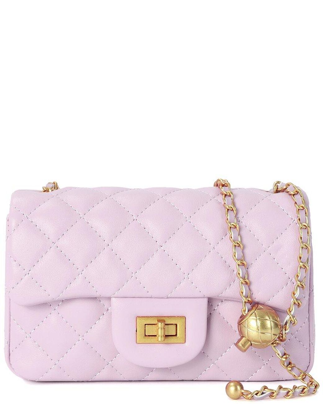 Tiffany & Fred Paris Pink Quilted Leather Crossbody