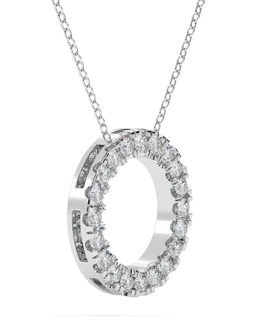 Diamond Select Cuts Metallic 14K 2.00 Ct. Tw. Diamond Pendant Necklace