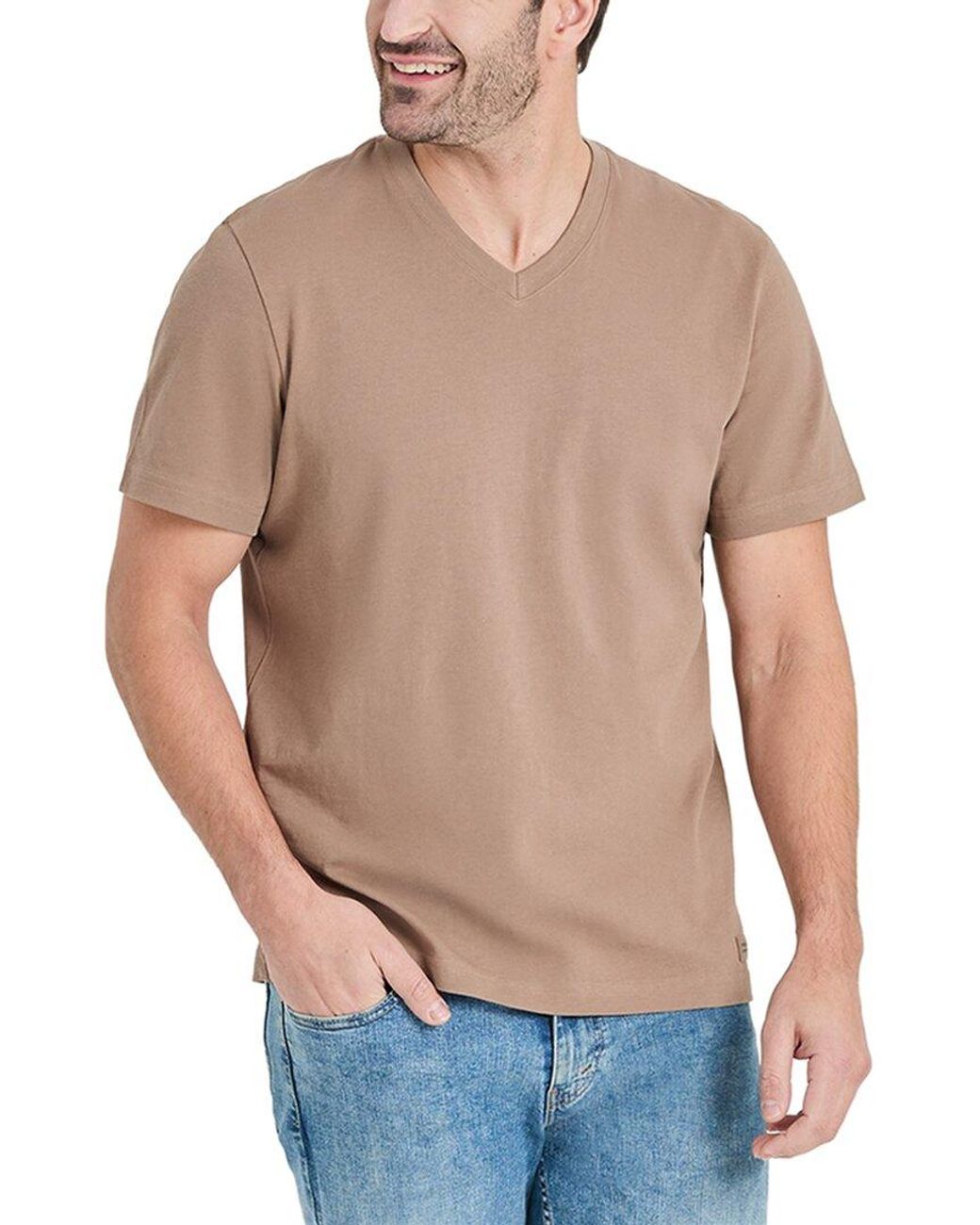 Life Is Good. Blue Crusher V-Neck T-Shirt for men