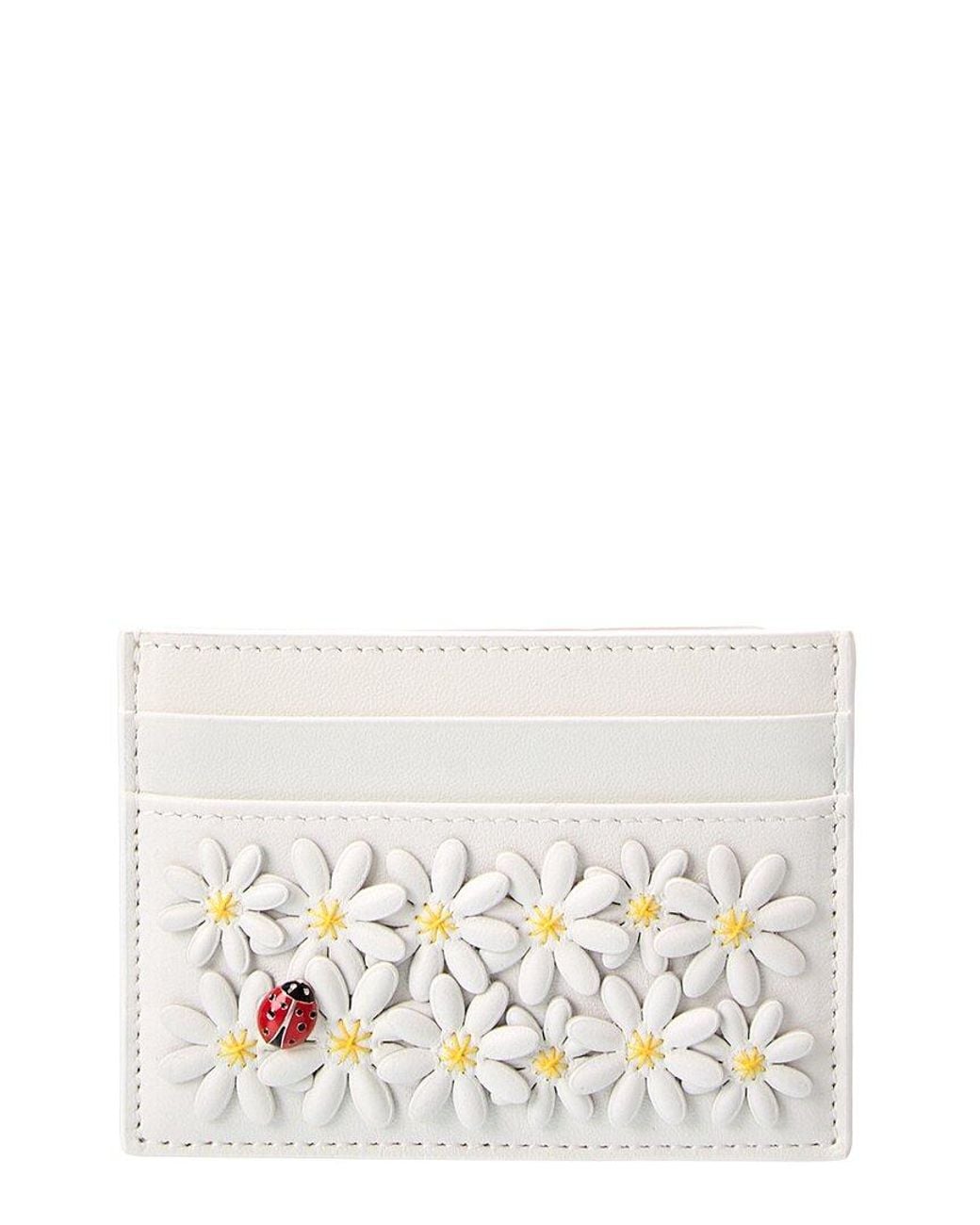 Dior White Leather Card Holder