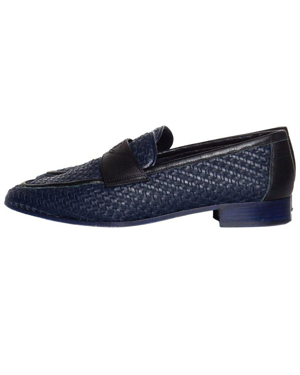 Chanel Blue Sheep Leather Moccasin Loafer (Authentic Pre-Loved)