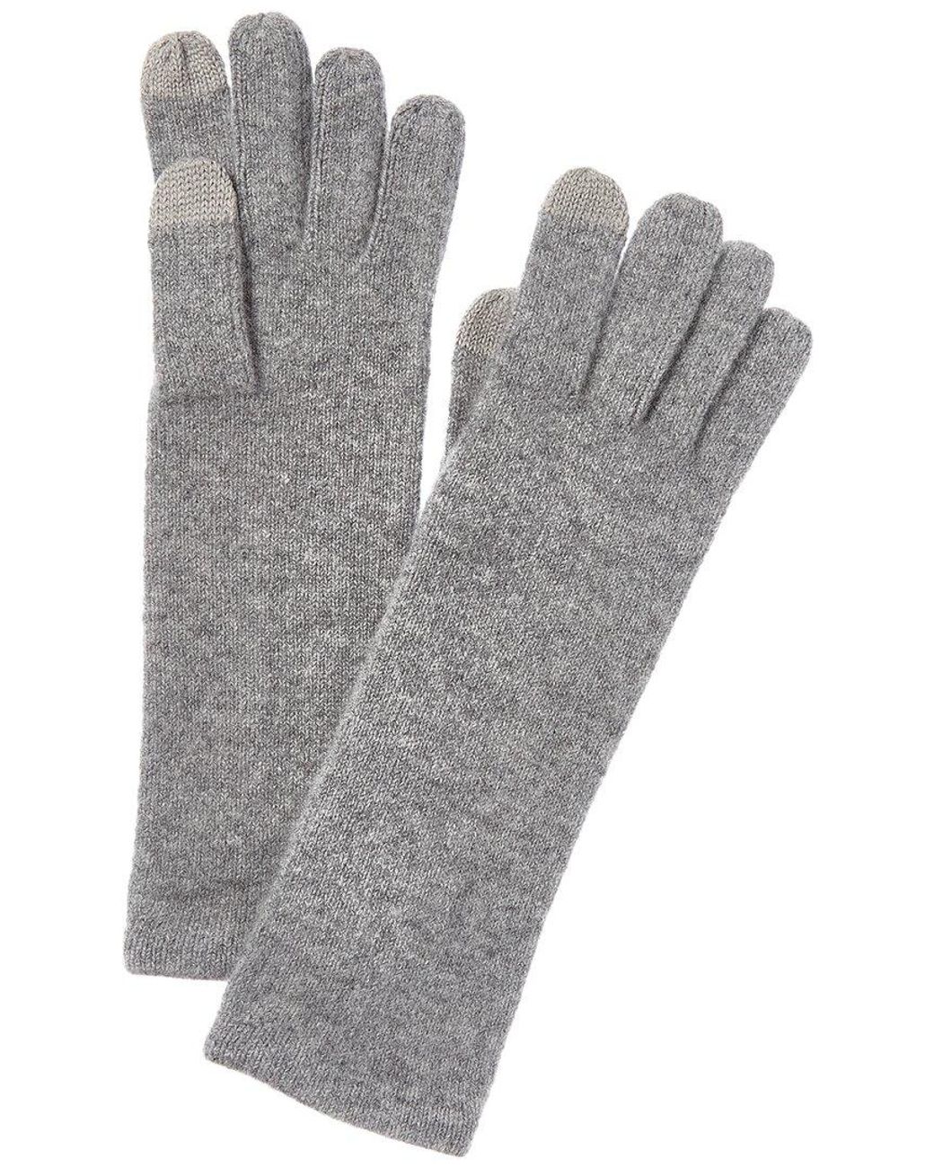 Sofiacashmere Gray Sofiacashmere Long Touch Screen Cashmere Gloves