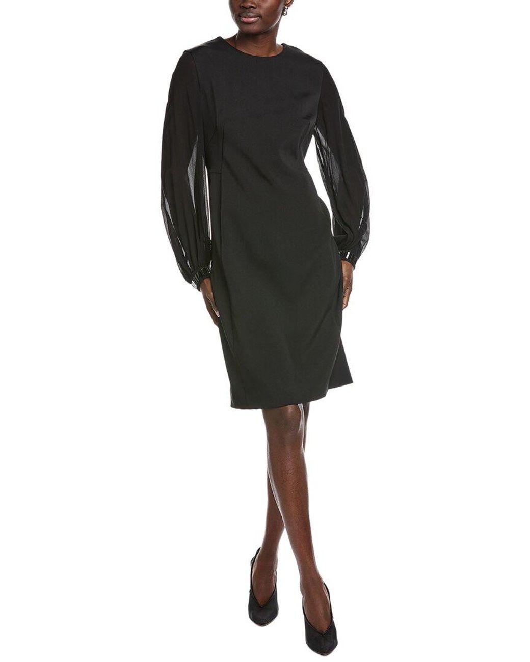 Akris Black Silk-Blend Midi Dress