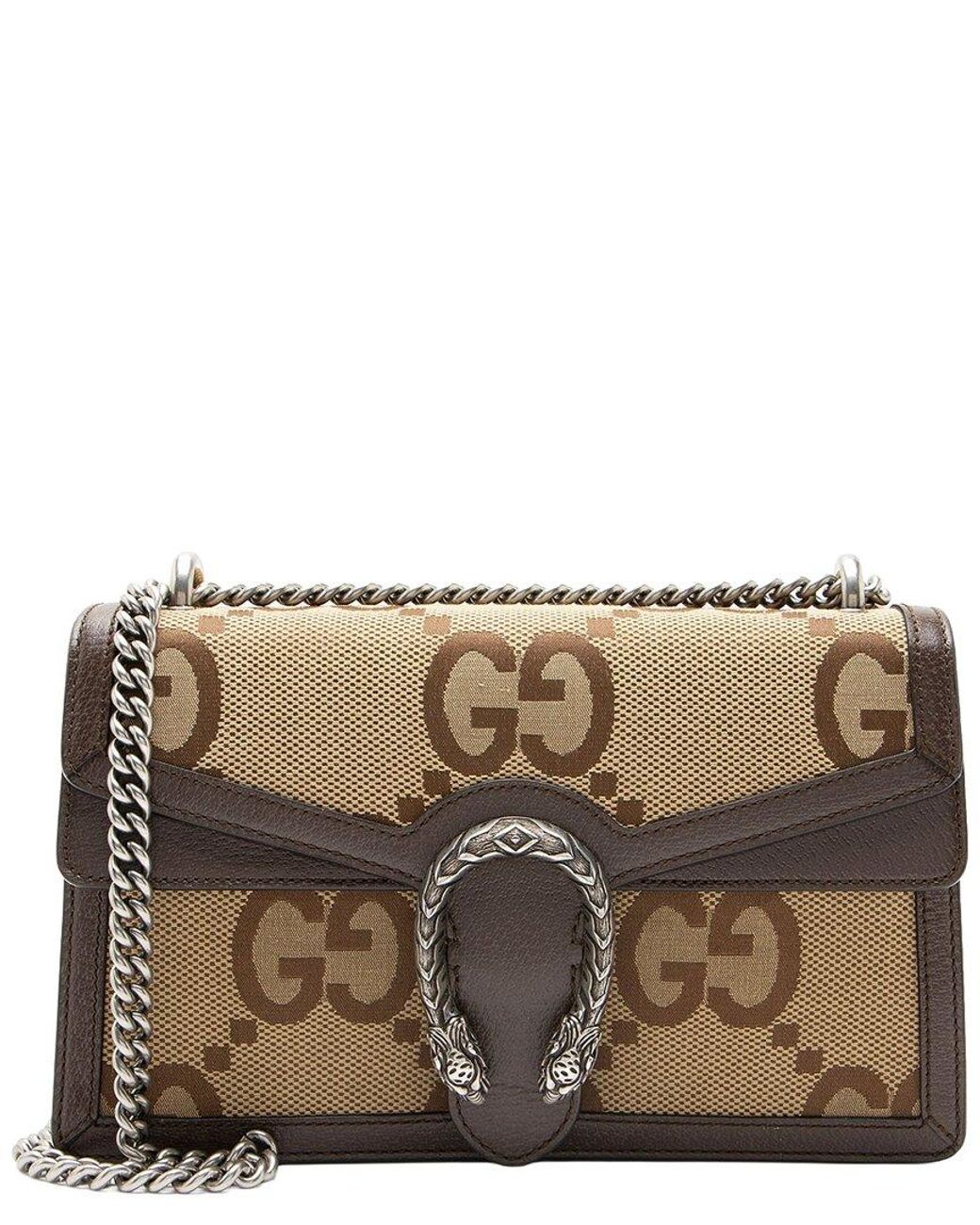 Gucci Brown Jumbo Gg Canvas Dionysus Medium Shoulder Bag (Authentic Pre-Loved)