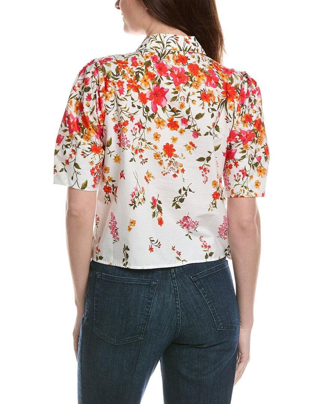 Philosophy Red Button Down Top