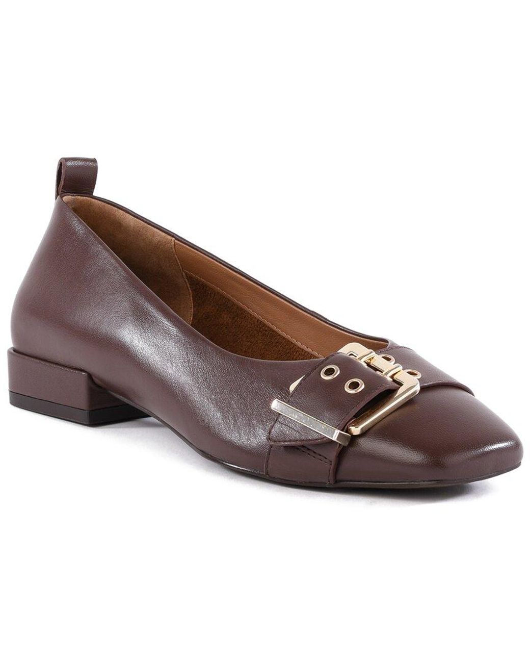 Seychelles Brown Cambridge Leather Flat