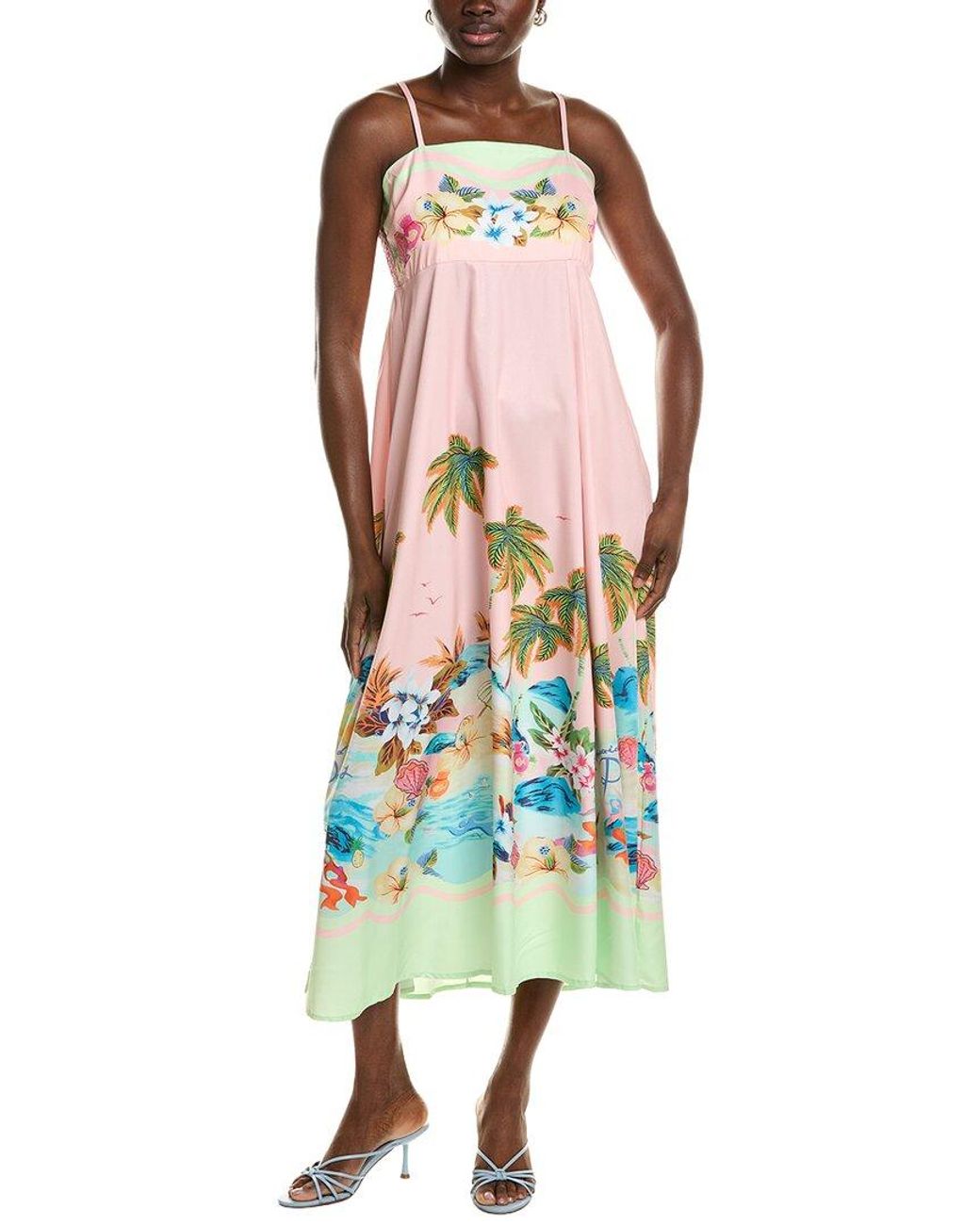 Linda Charm Green Midi Dress