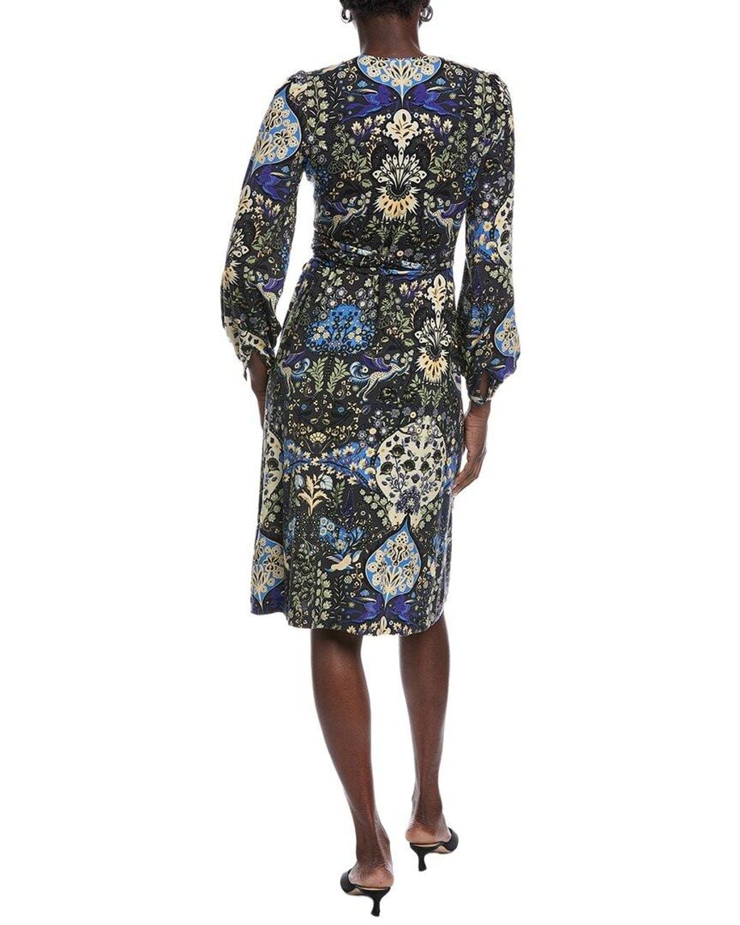 Etro Gray Lulu Wool-Blend Wrap Dress