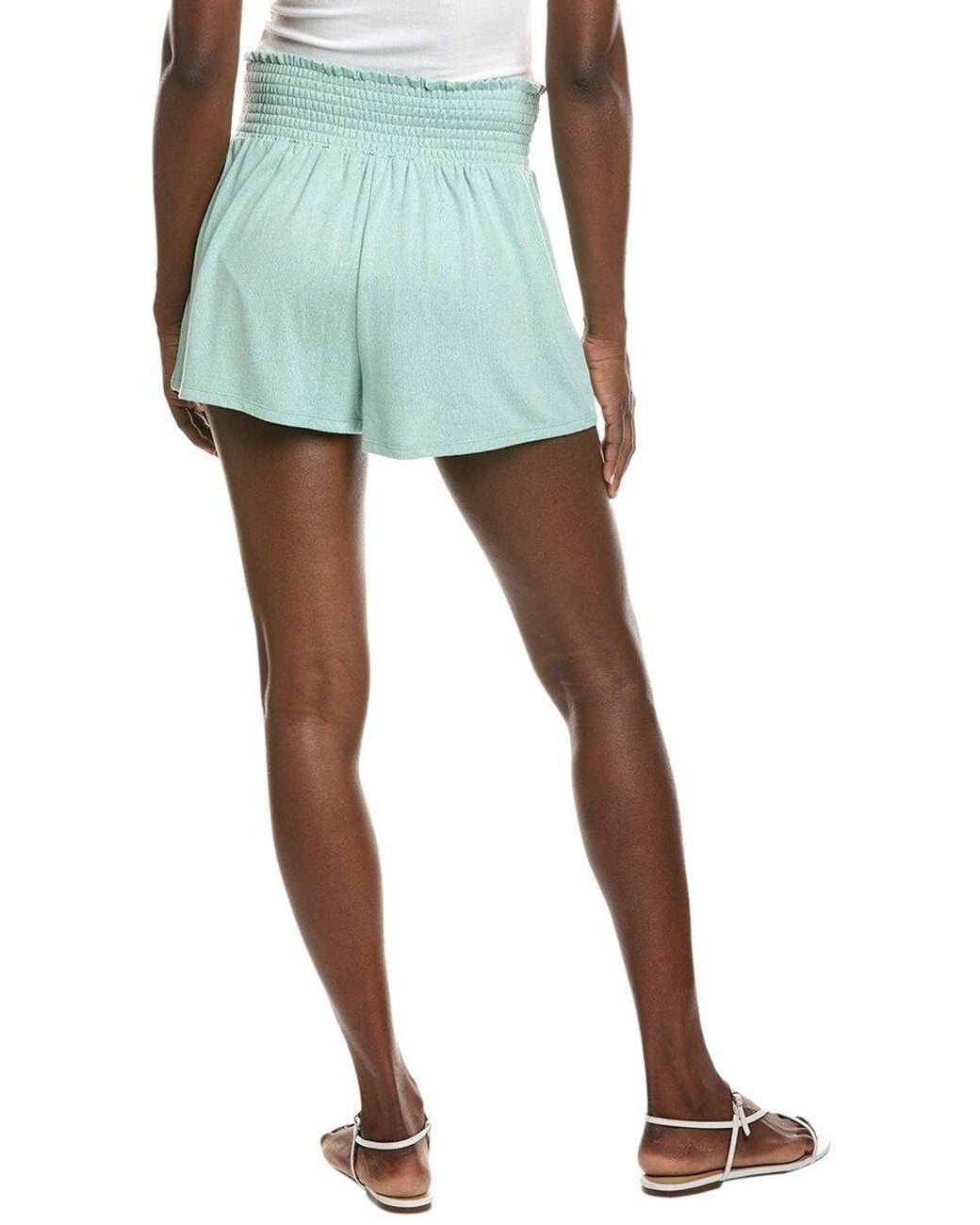Z Supply Green Dawn Smocked Brushed Jersey Short