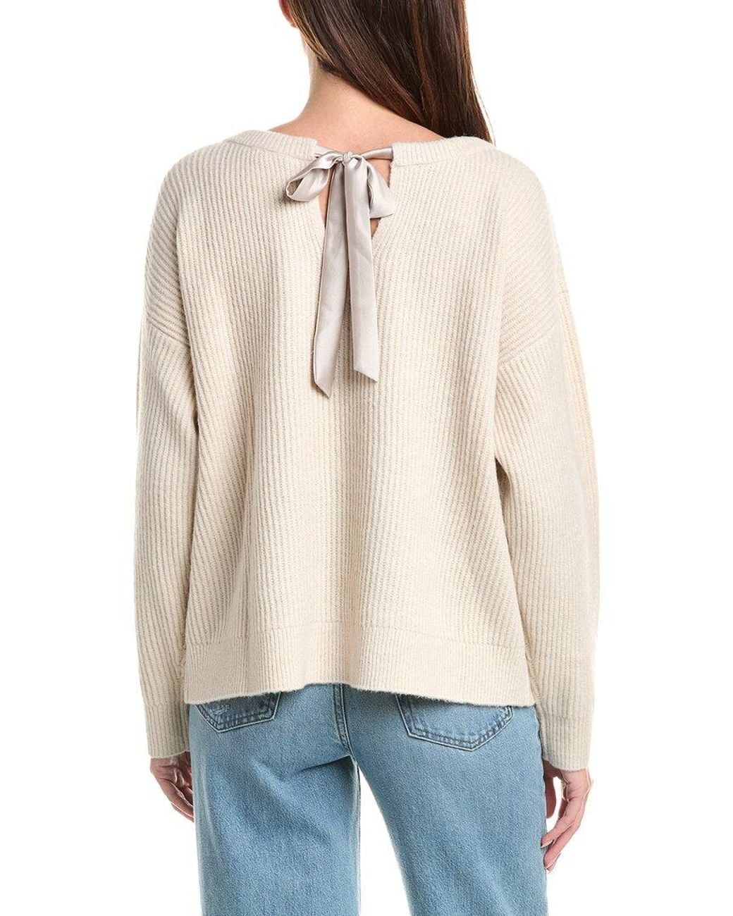 Splendid Natural Stassi Satin Tie Sweater