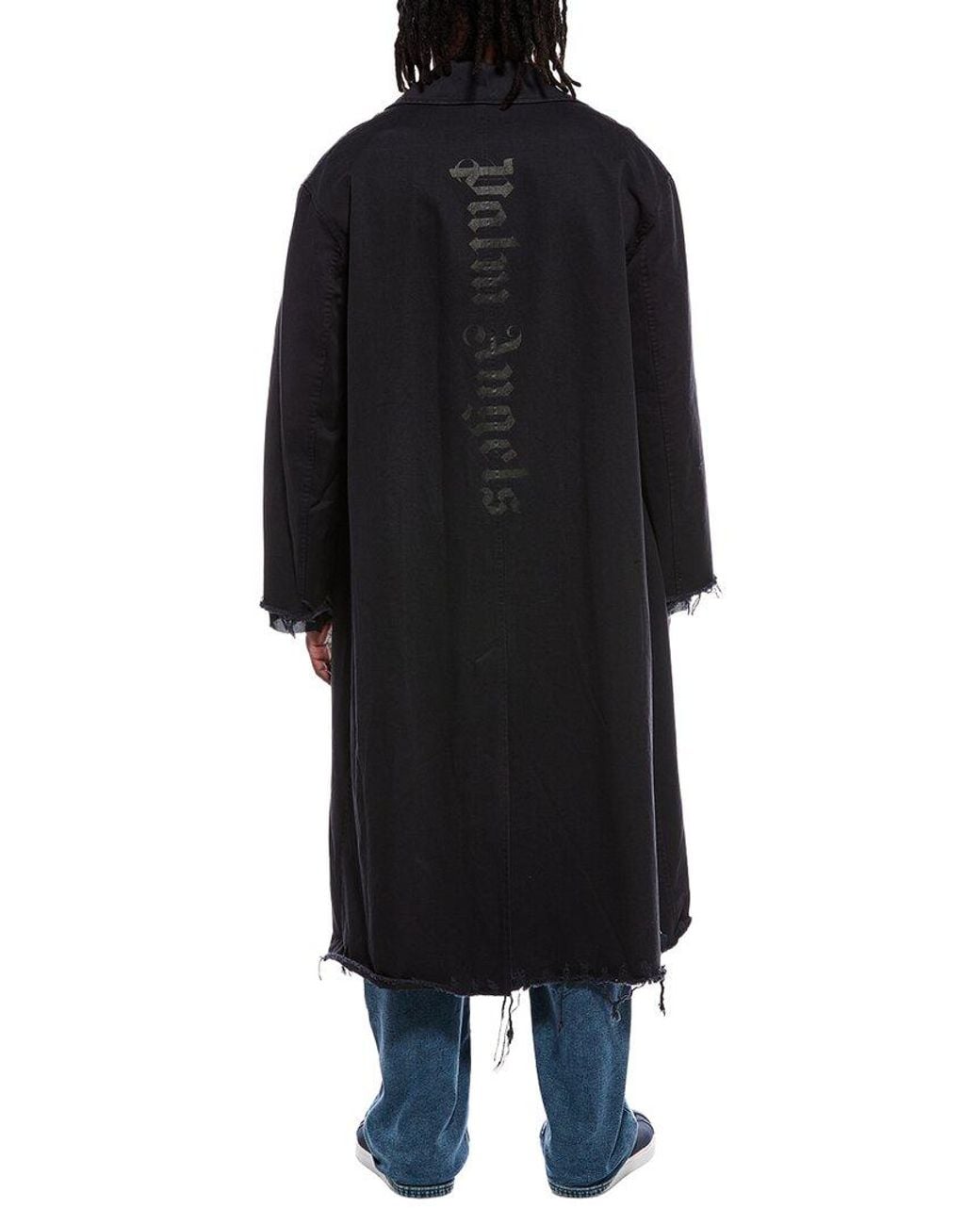 Palm Angels Black Coat for men