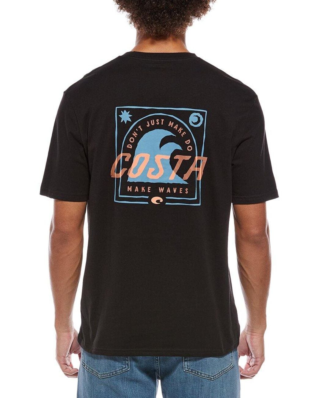 COSTA APPAREL Black Make Waves T-Shirt for men