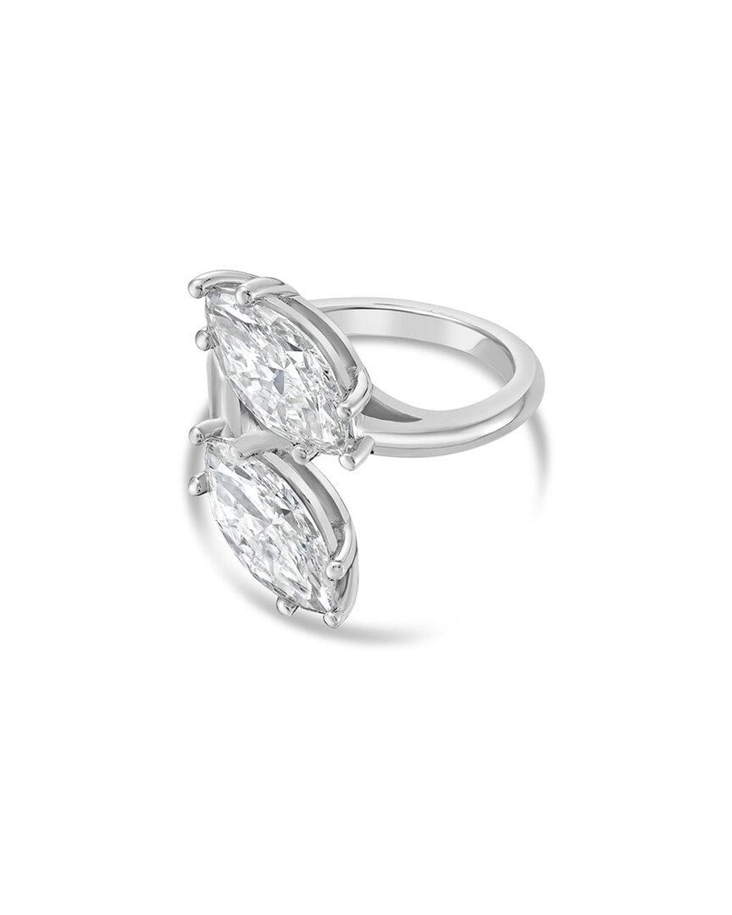 Diana M White Diana M. Platinum 12.00 Ct. Tw. Lab-Grown Diamond Two-Stone Ring