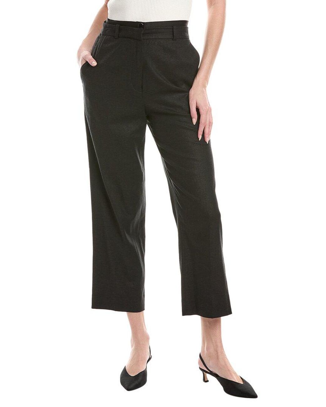 FAVORITE DAUGHTER Black The Bea Linen-Blend Pant