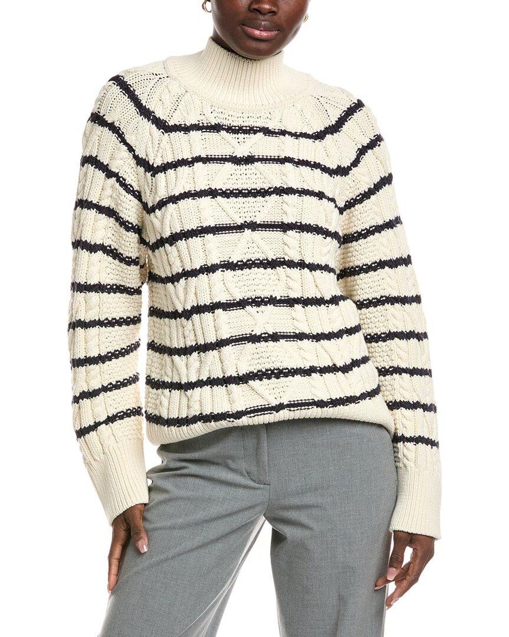 Boss White Wool-Blend Sweater