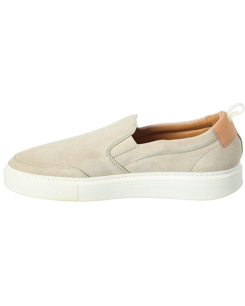 Todd Snyder White Cup Sole Suede Slip-On Sneaker for men