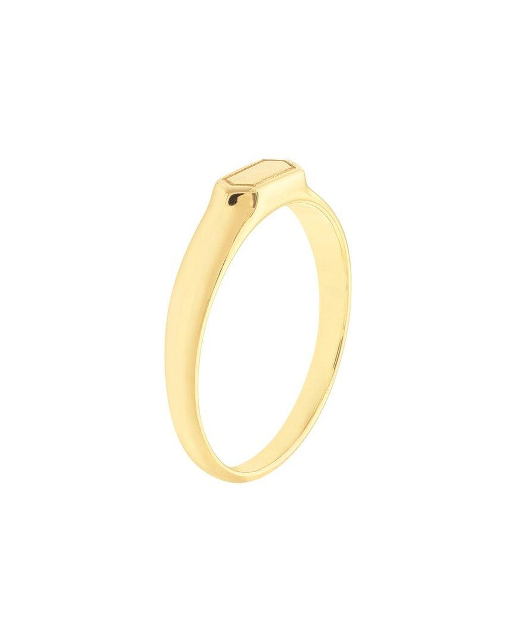 HAWLEY ST Metallic 14K Engravable Ring