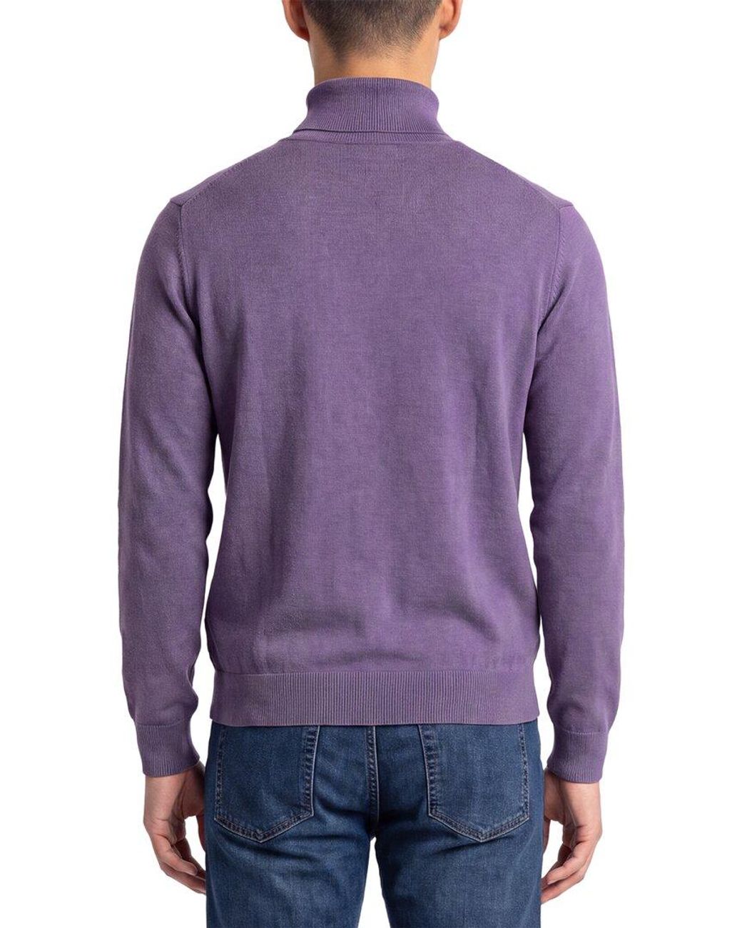 Corneliani Purple Cc Collection Wool & Cashmere-Blend Turtleneck Sweater for men