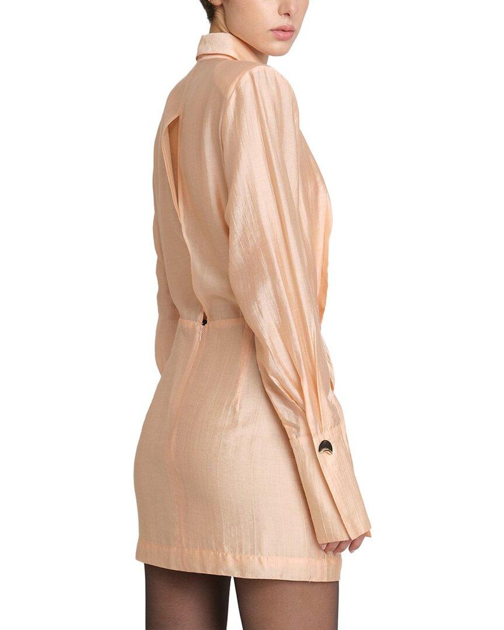 Sabina Musayev Natural Norelle Mini Dress