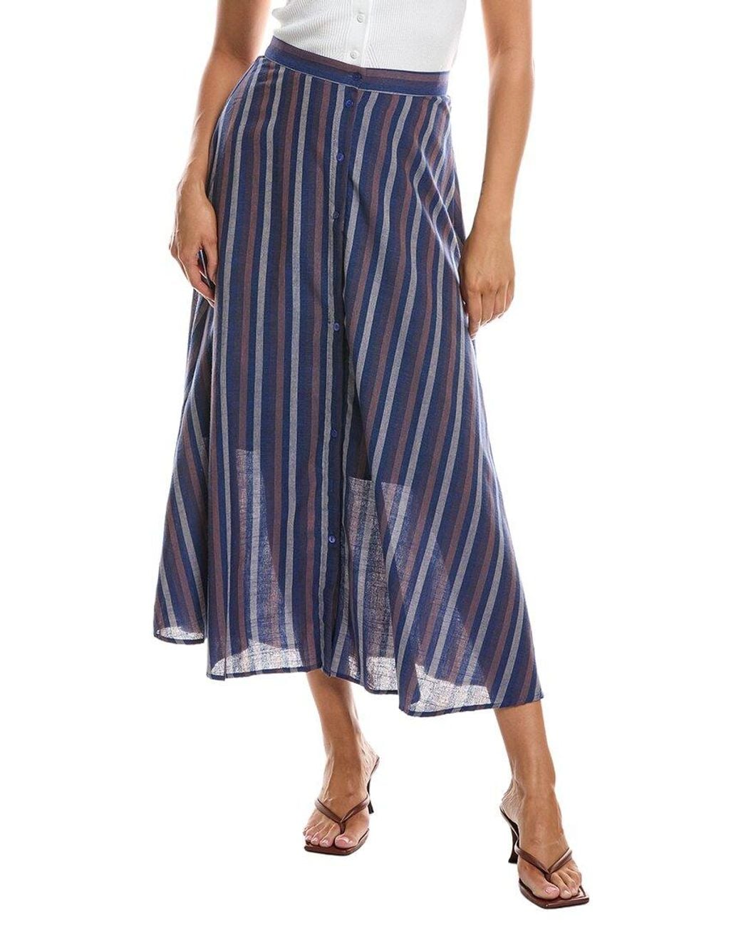 FRNCH Blue Amance Woven Skirt