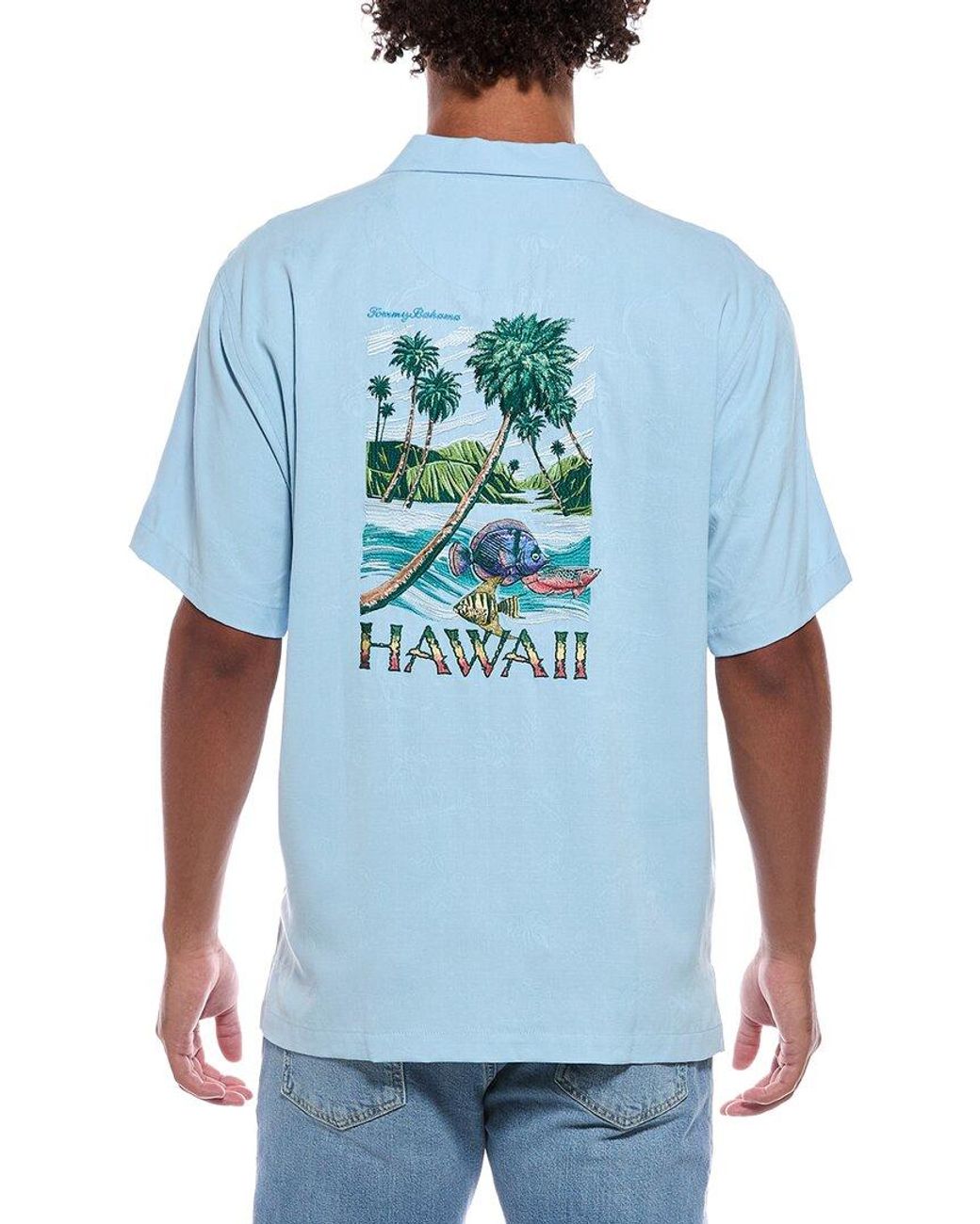 Tommy Bahama Blue Hawaiian Splash Shirt for men