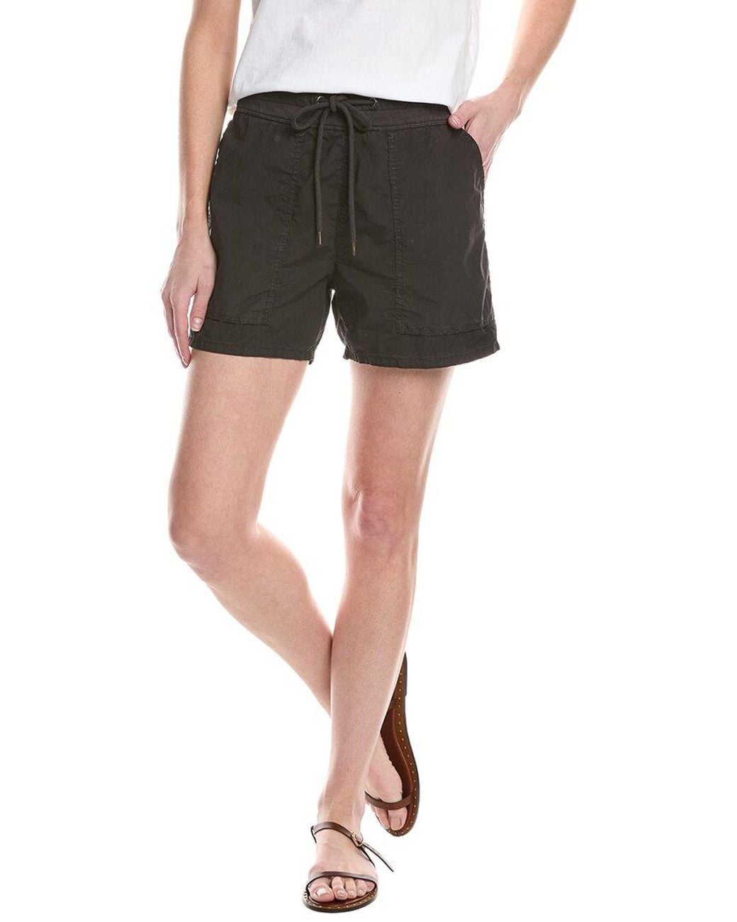 James Perse Black Poplin Short