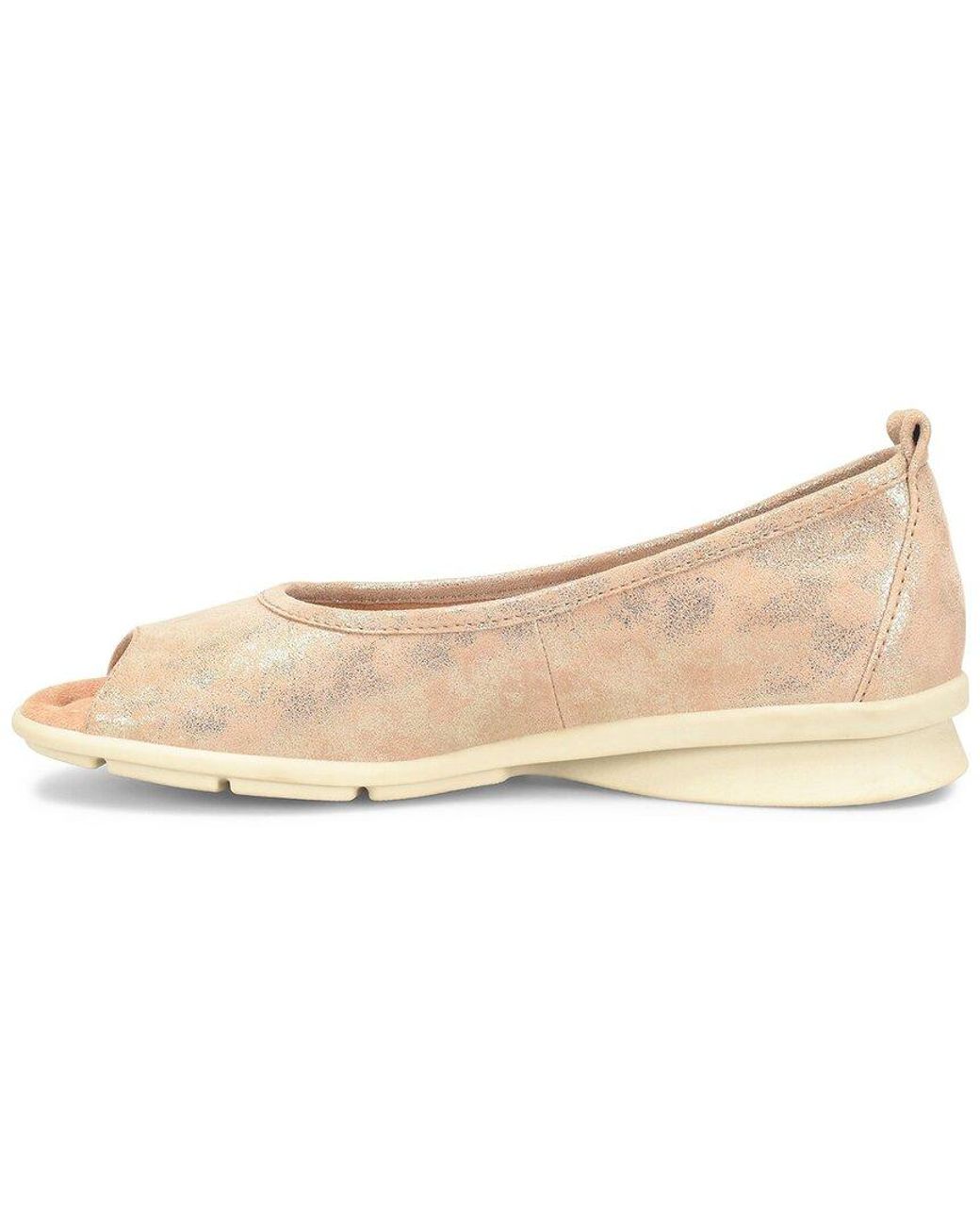 Comfortiva Natural Pratima Leather Flat