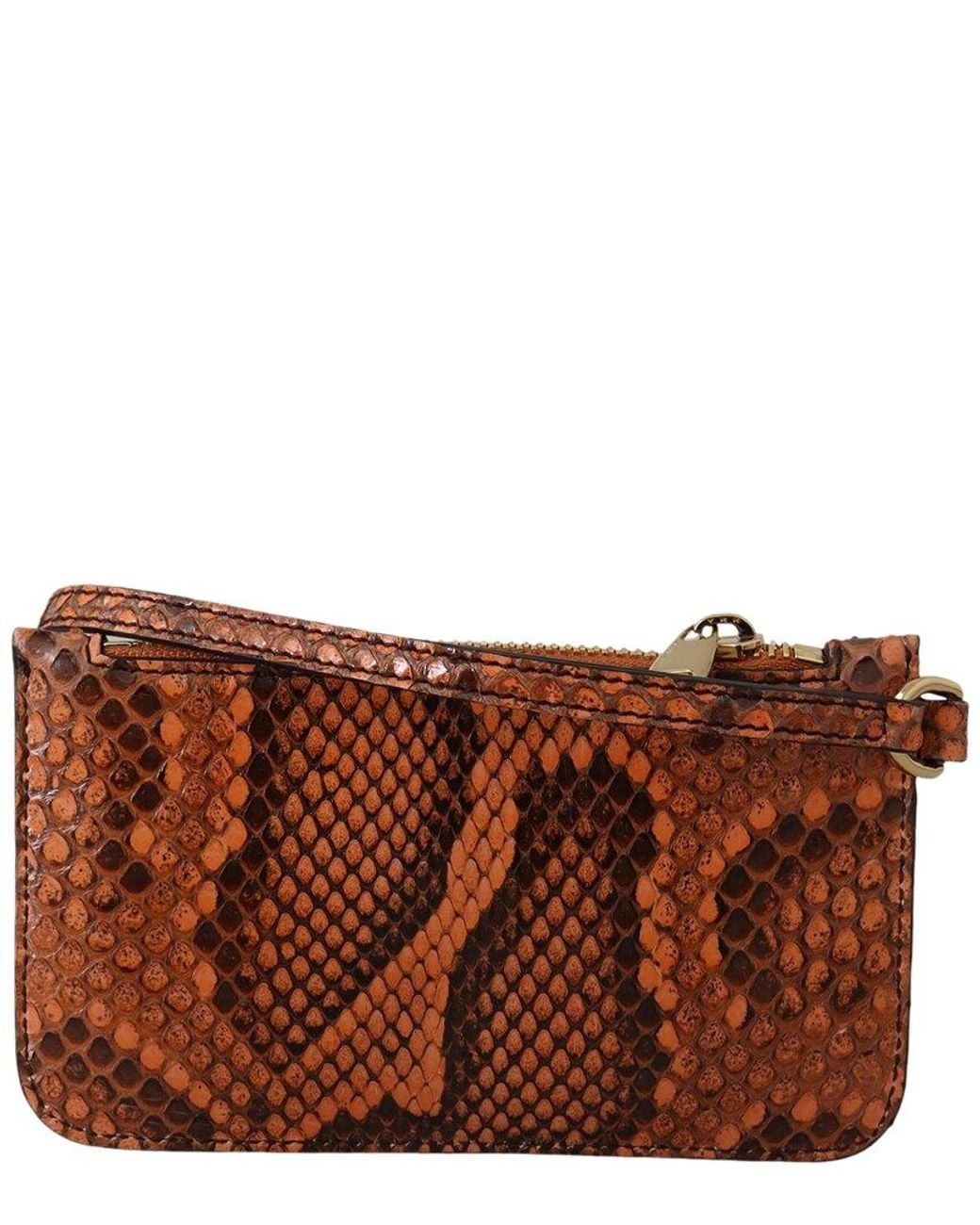 Dolce & Gabbana Brown Leather Wristlet