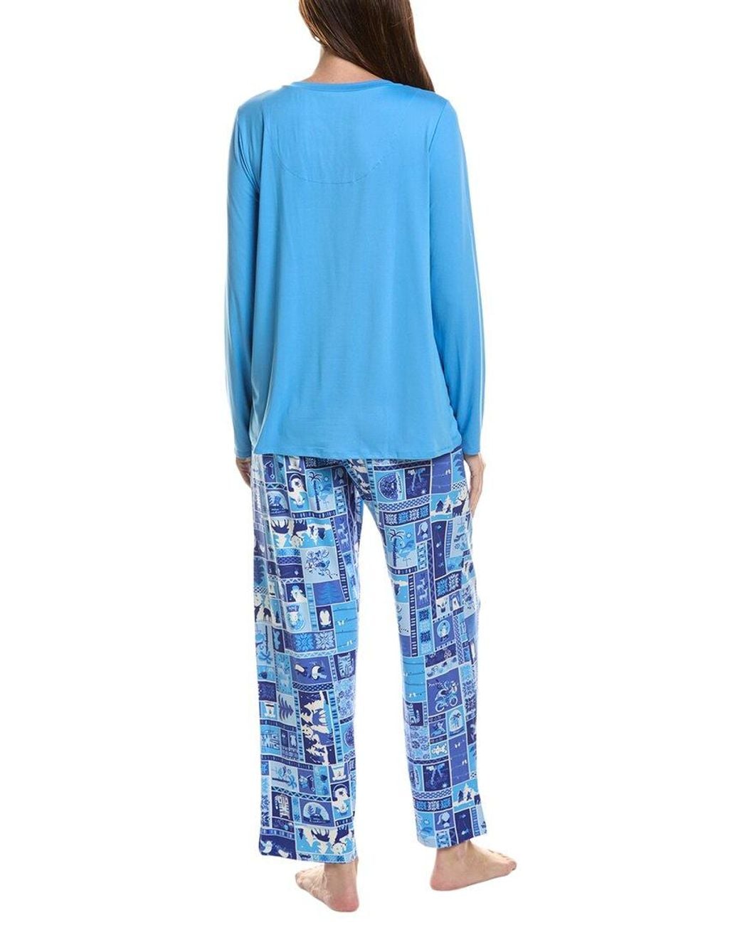 Hue Blue 2Pc Timeless Jersey Pajama Set