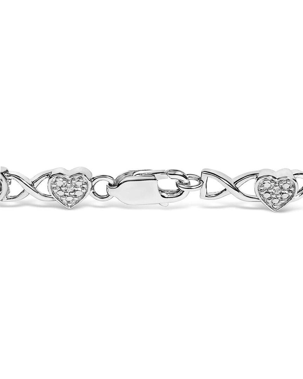Haus of Brilliance Metallic 0.10 Ct. Tw. Diamond Tennis Bracelet