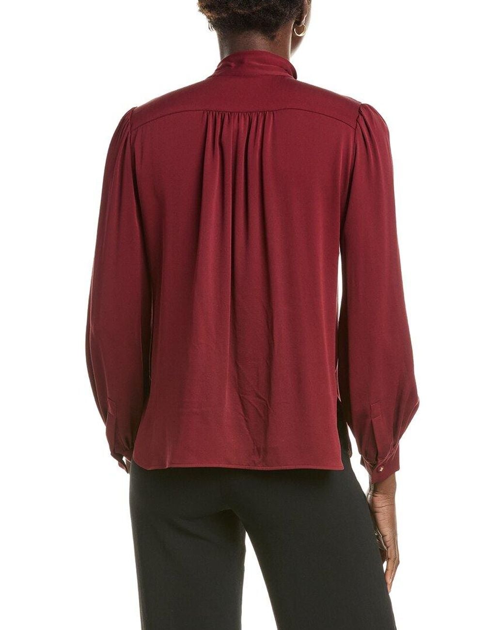 Max Mara Red Melania Silk Shirt