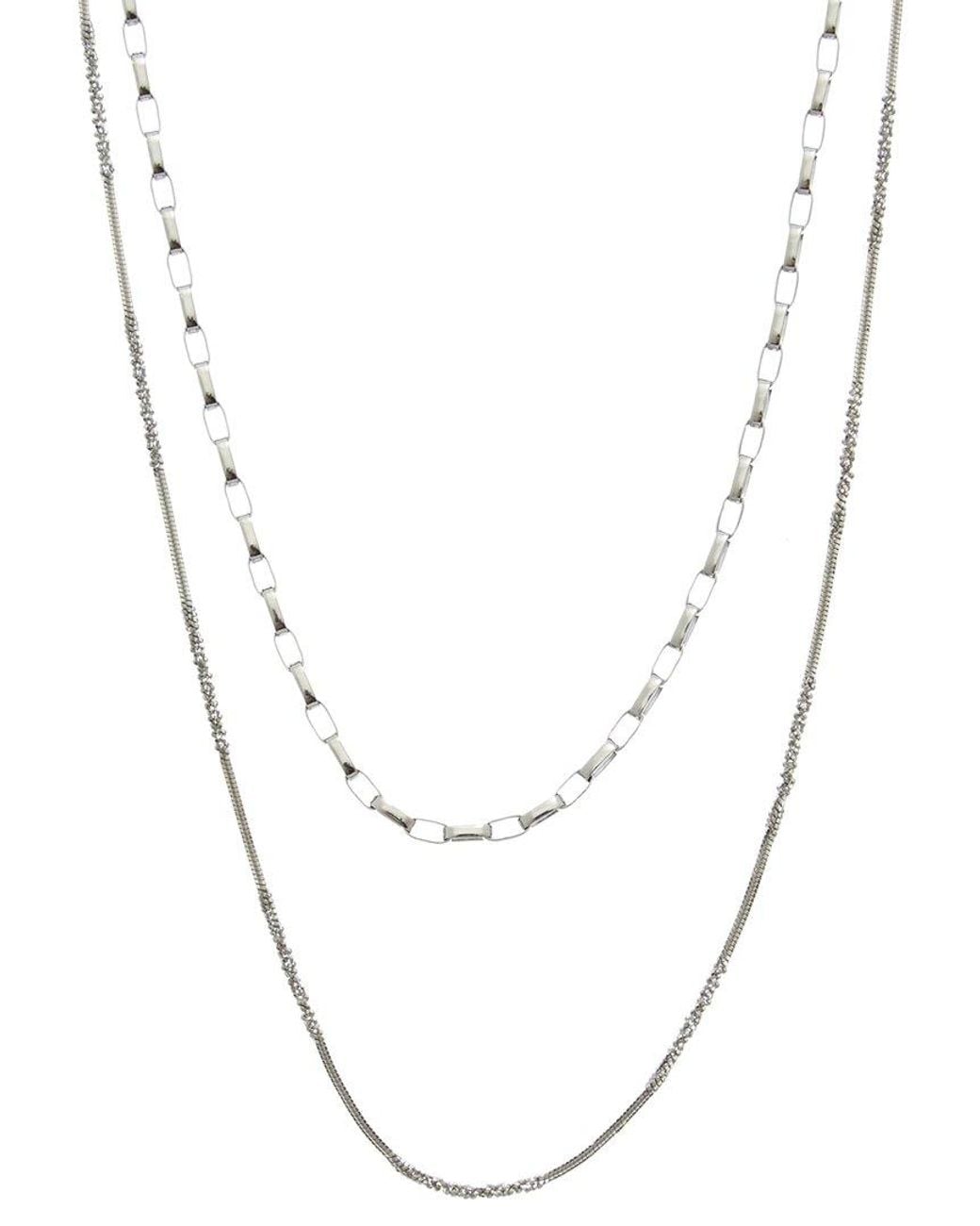 Italian Gold Over Silver Metallic 18K Plated Multi Strand Necklace