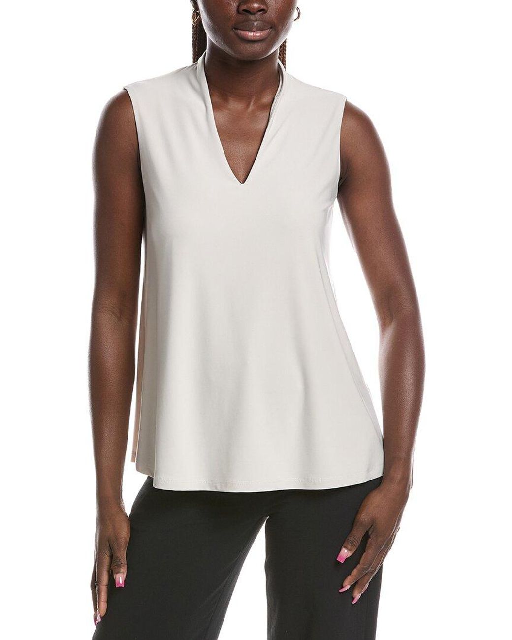 Joseph Ribkoff White Sleeveless Blouse