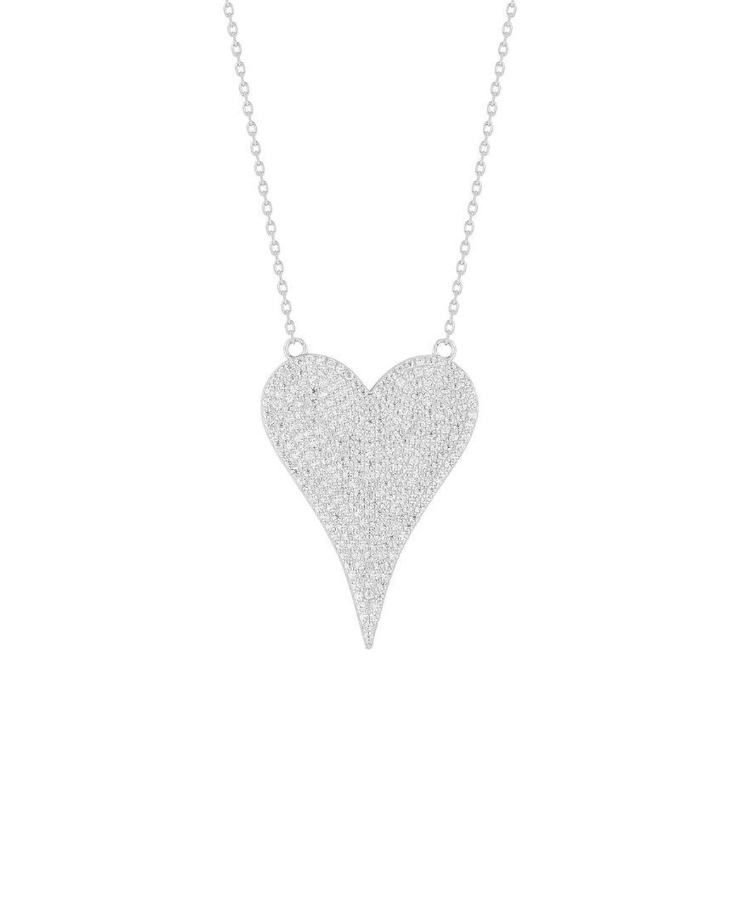 Sphera Milano White Plated Cz Necklace