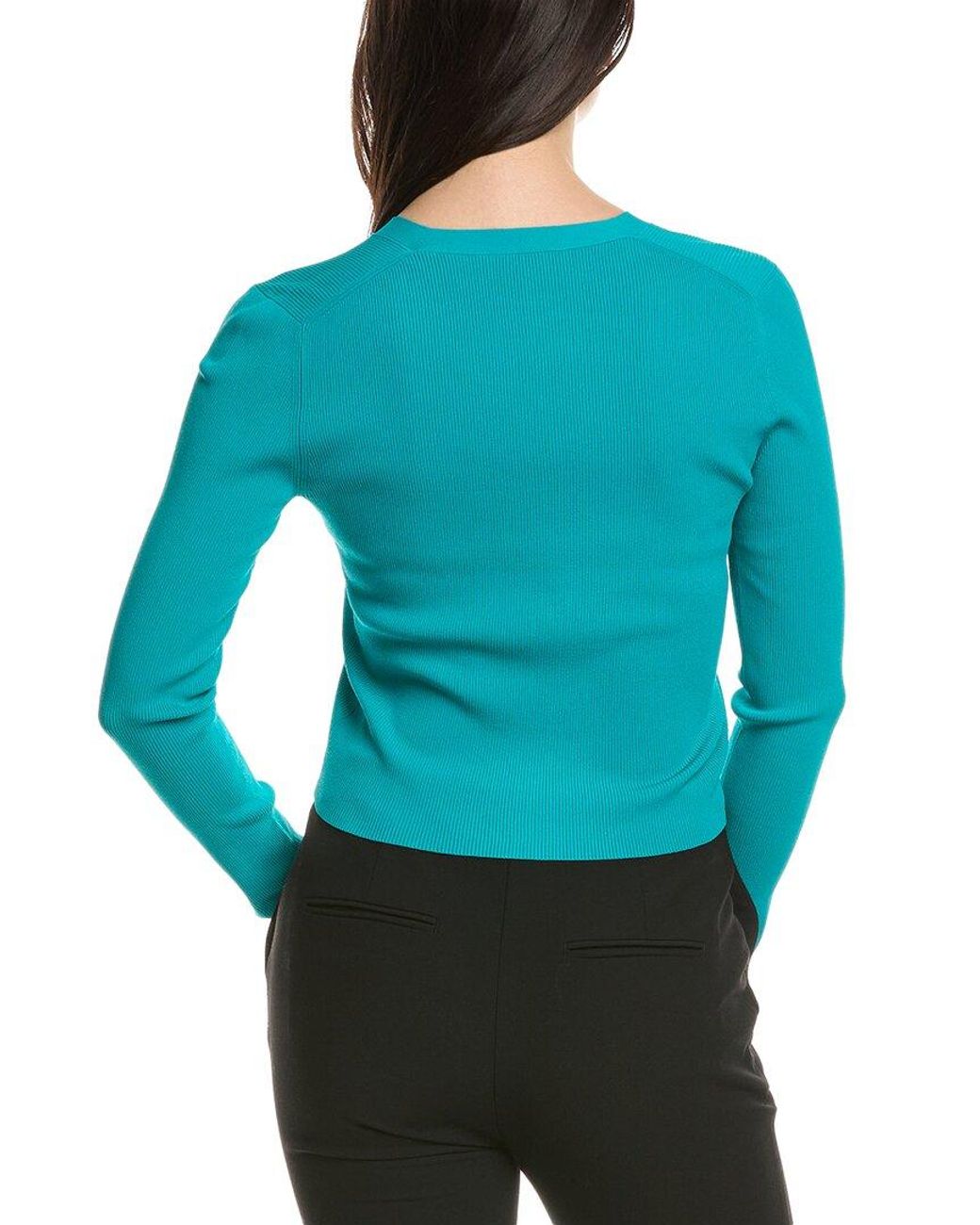 Theory Blue Crop Cardigan