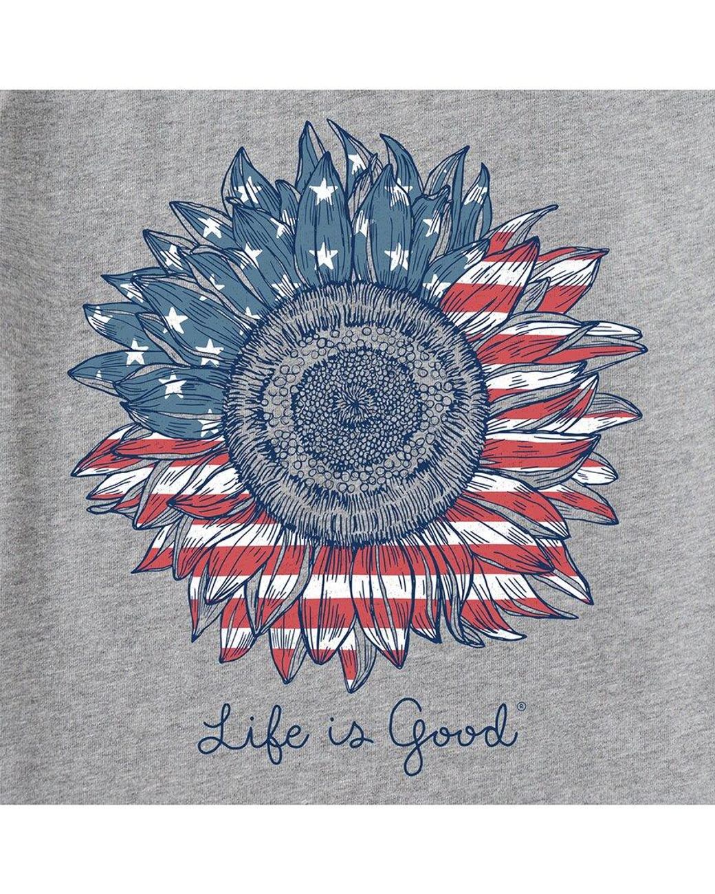 Life Is Good. Gray Long Sleeve Crusher T-Shirt