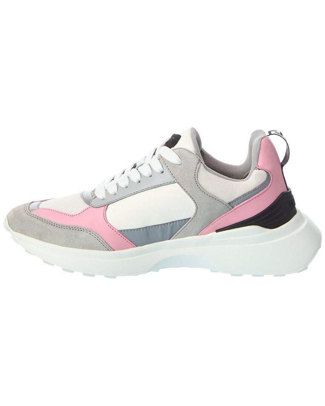 Versace White Leather & Mesh Sneaker