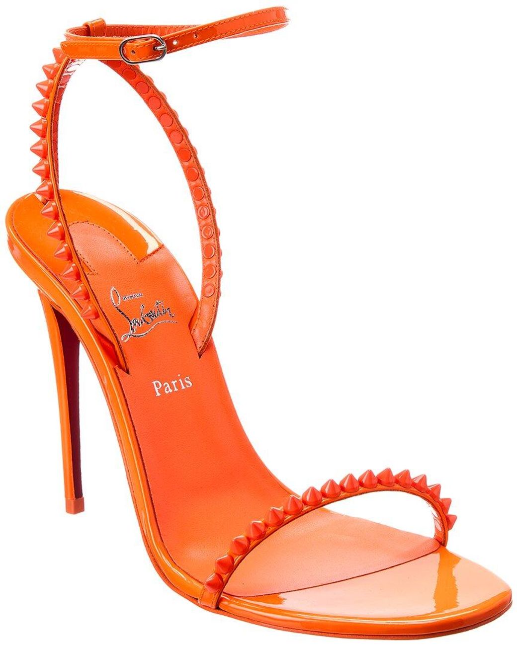 Bliver til Konkurrere tsunamien Christian Louboutin So Me 100 Patent Sandal in Orange | Lyst