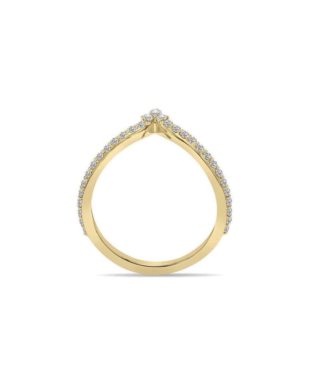 Lab Grown Diamonds White 14K 0.33 Ct. Tw. Lab-Grown Diamond V-Shape Ring