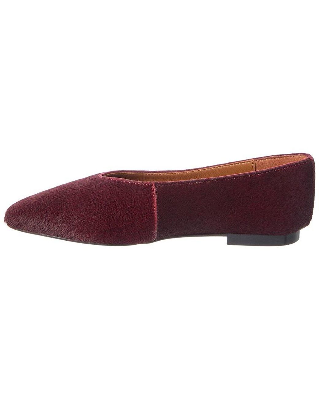 Madewell Red Mylie Haircalf Ballet Flat