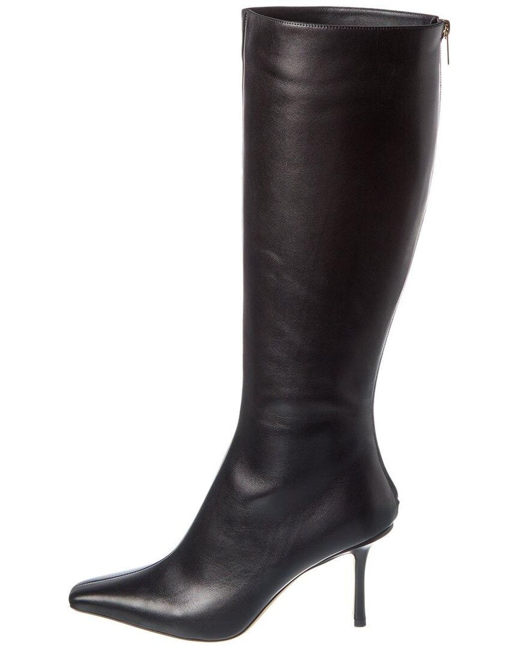 Jimmy Choo Black Agathe Kb 85 Leather Knee-High Boot
