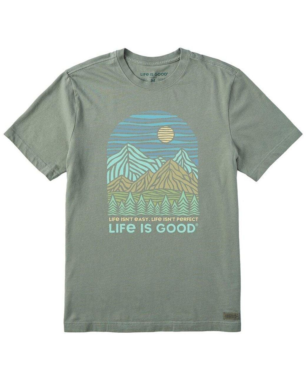 Life Is Good. Green Crusher T-Shirt for men