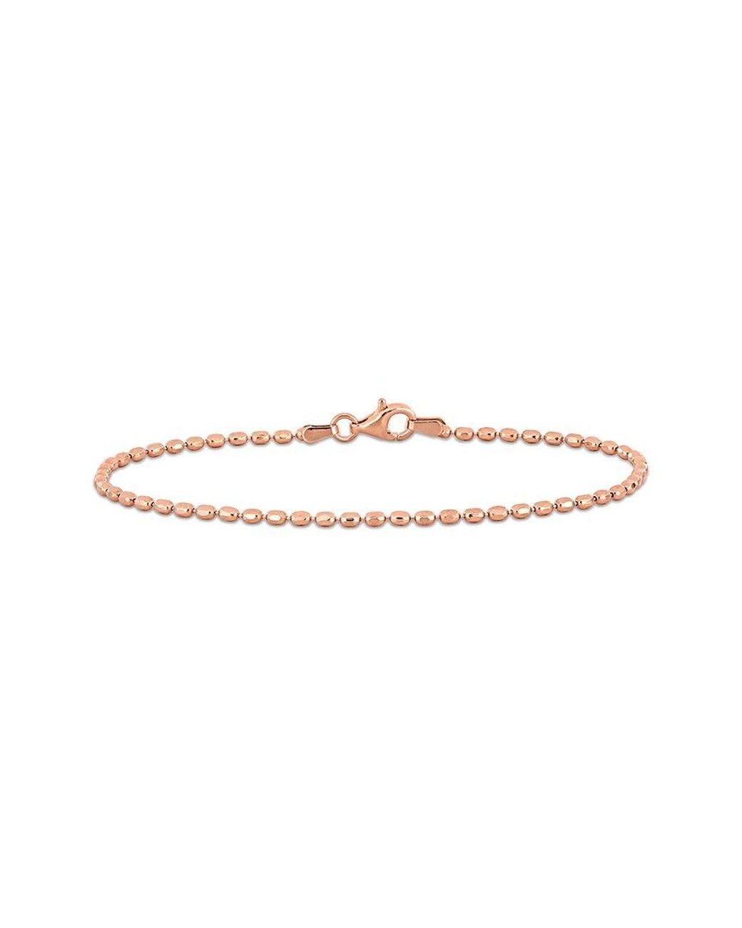 Italian Silver White Oval Bracelet