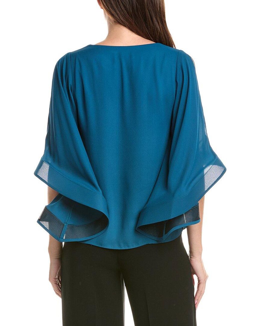 Joseph Ribkoff Blue Flare Sleeve Top