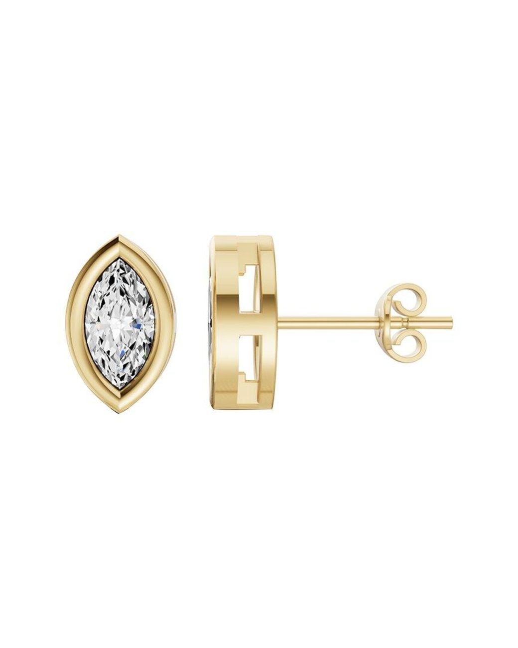 Lab Grown Diamonds Metallic 14K 0.75 Ct. Tw. Lab-Grown Diamond Earrings