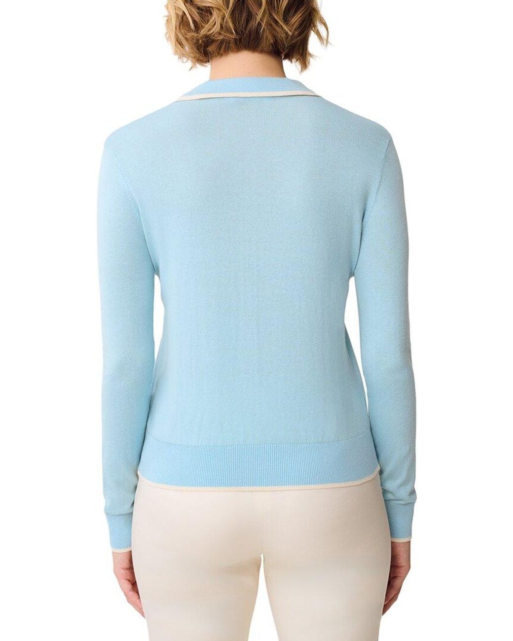 J.McLaughlin Blue Bettina Cashmere-Blend Sweater