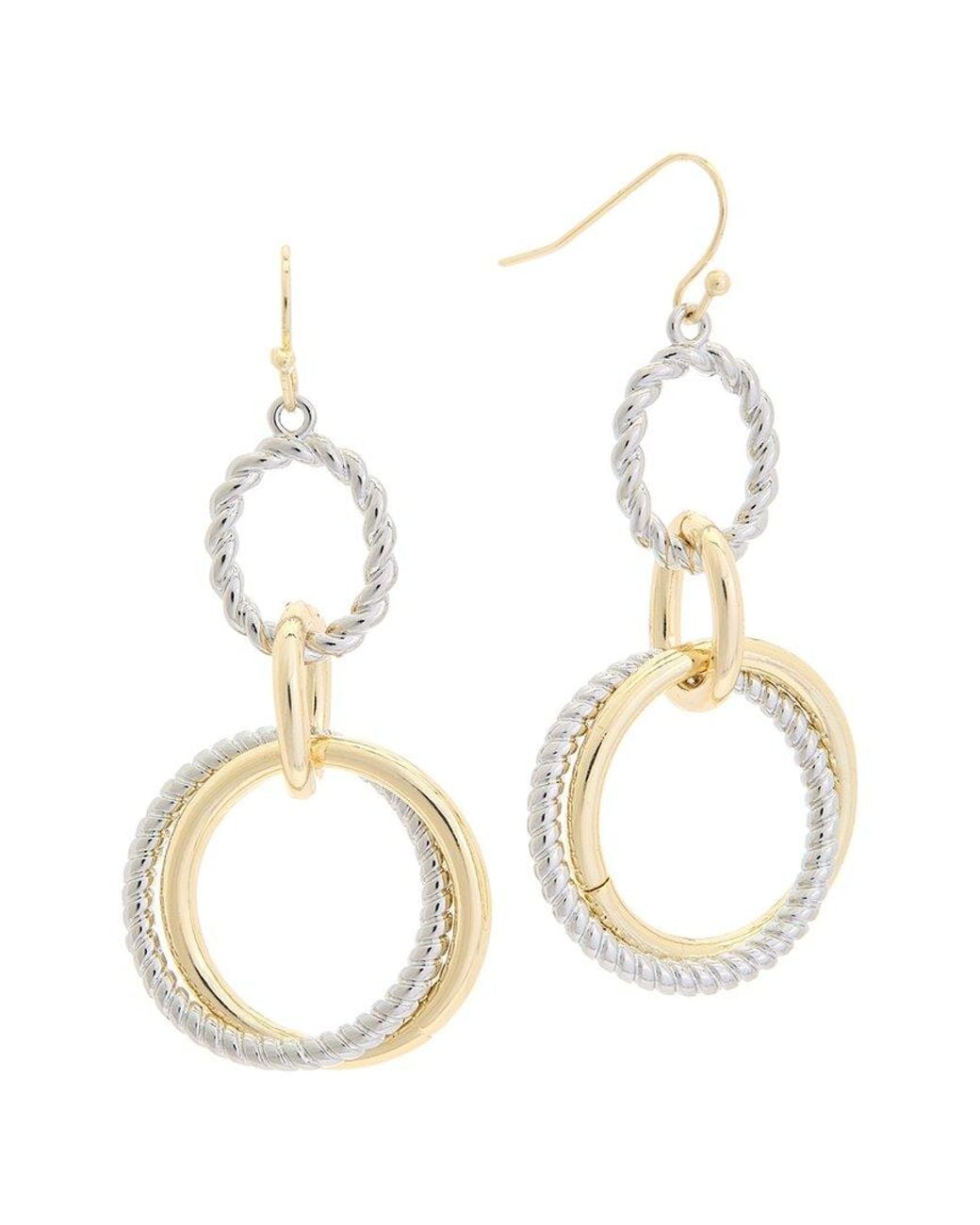 Juvell Metallic 18k Two-tone Plated Drop Earrings