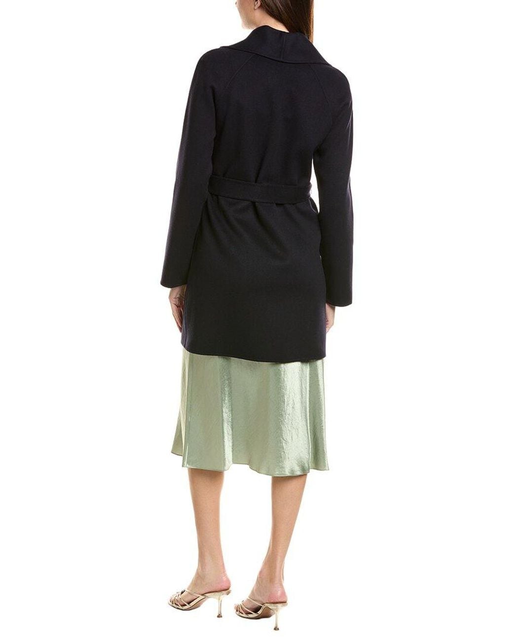 Sofiacashmere Black Sofiacashmere Doubleface Unlined Wool & Cashmere-Blend Coat
